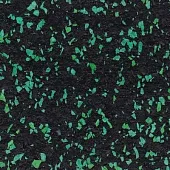 Рулонное резиновое напольное покрытие 8 мм черно-зеленое 15% 