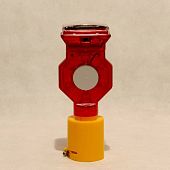 Фонарь сигнальный дорожный маяк солнечный мигалка ФС-4.1 «Солар-90-Про для ограждений конусов столбиков