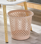 Корзина Ведро для мусора офисная мусорка Mantella 481Б-П Полоса Бежевый 21 литр